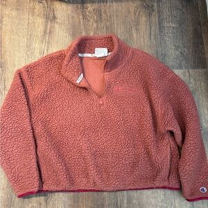 Champion Rust Sherpa Fleece Quarter-Zip